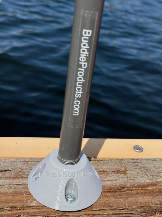 Deck Mounted Dock Buddie holds your Dock Line for you. Ideal for single or short handed boaters.