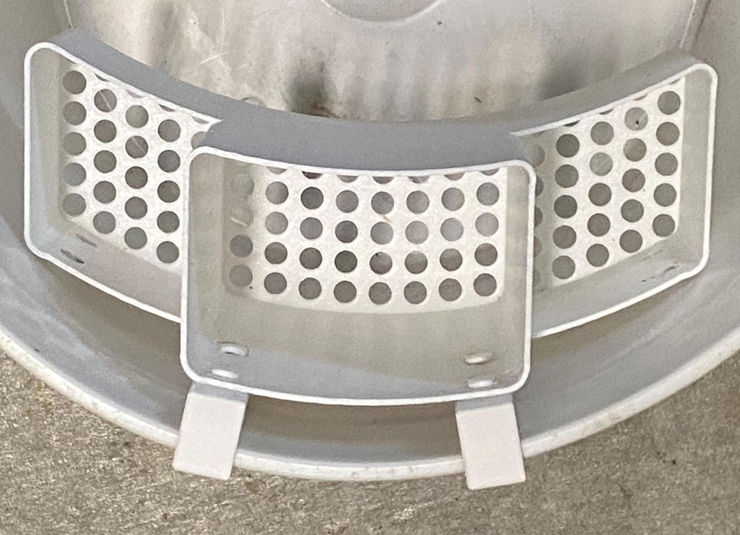 Pottery Tool Holder.-  Attaches to standard 2, 3 or 5 gal buckets.  Rinse tools in bucket, place in holder to drip dry into bucket.